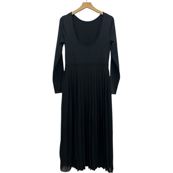 J.Crew Pleated ballet dress in stretch cotton blend Black CF797 size XS NWT - Picture 3 of 6